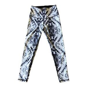Victoria's Secret Sport Women’s Knockout Leggings  Black Blue White Tie-Dye SM